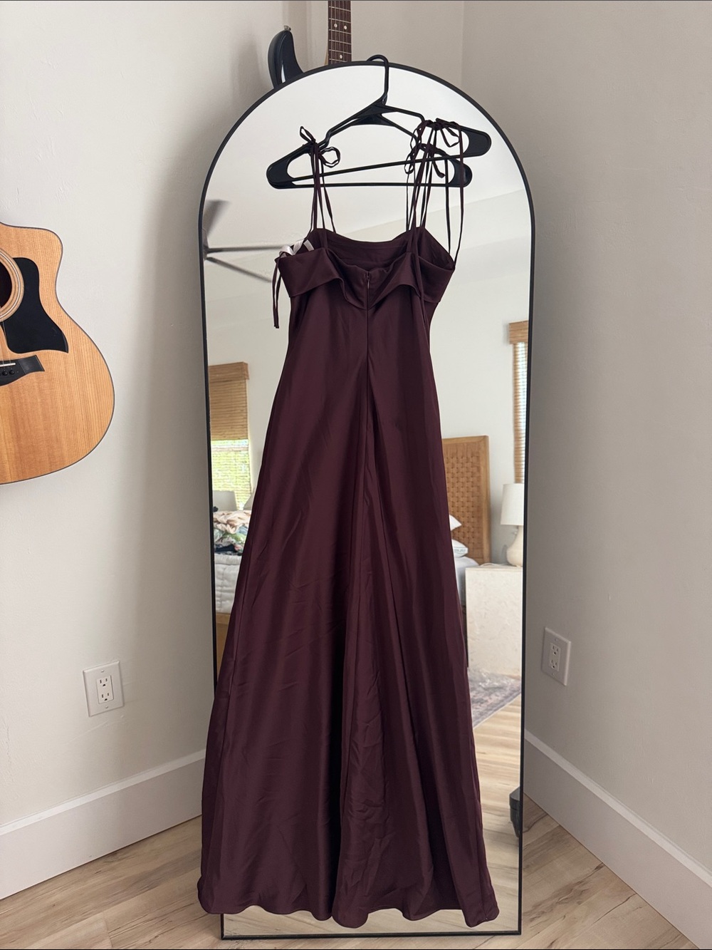 Azazie Ellia Sangria Slip Gown - Picture 4 of 4